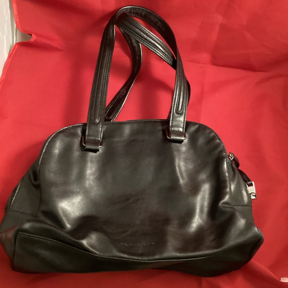 Black KGB Studio black leather purse